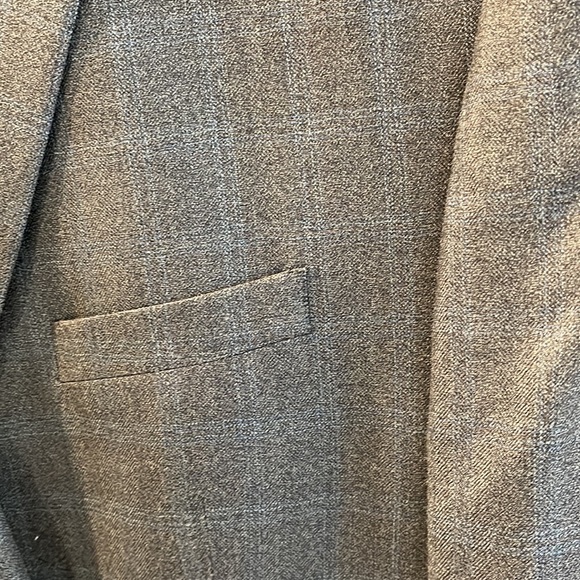 Chaps men’s wool/silk sports blazer in blue/gray size 54R - Picture 3 of 10